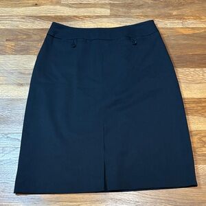 J JILL black wool blend pencil skirt